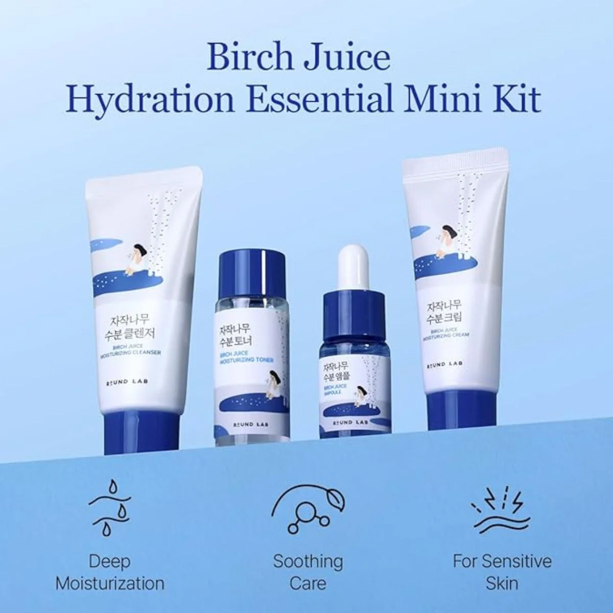 Birch Juice Trial Kit (Cleanser 30mL + Toner 20mL + Ampoule 10mL + Cream 20mL) - Image 2