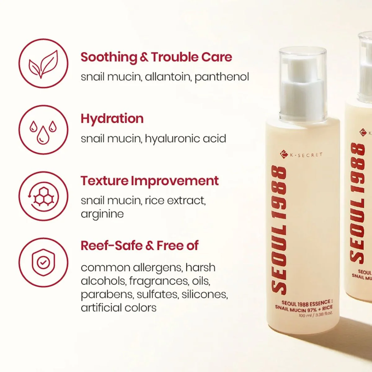 Essence : Snail Mucin 97% + Rice 100mL - Image 3
