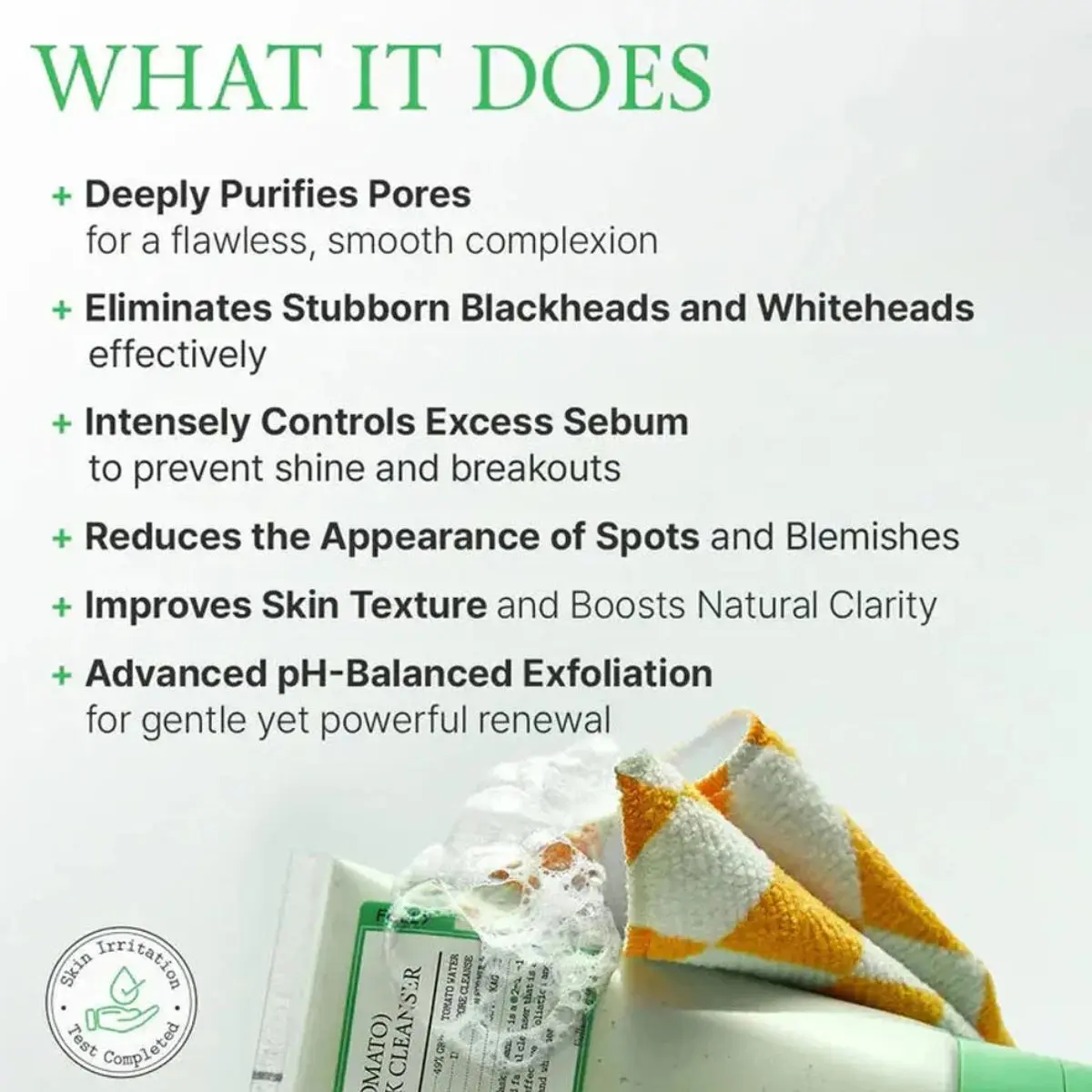 Green Tomato Clay Mask Cleanser 120mL - Image 2
