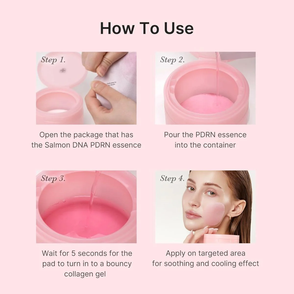 PDRN Pink Collagen Toning Gel Toner Pad 70ea - Image 7