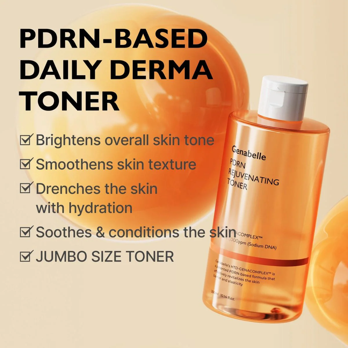 PDRN Rejuvenating Toner 300mL - Image 3
